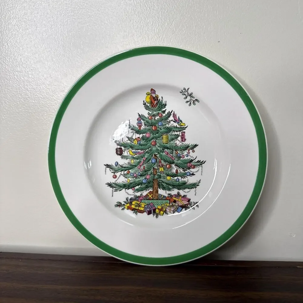Vintage Spode Christmas Tree Dinner Plate Porcelain Made in England